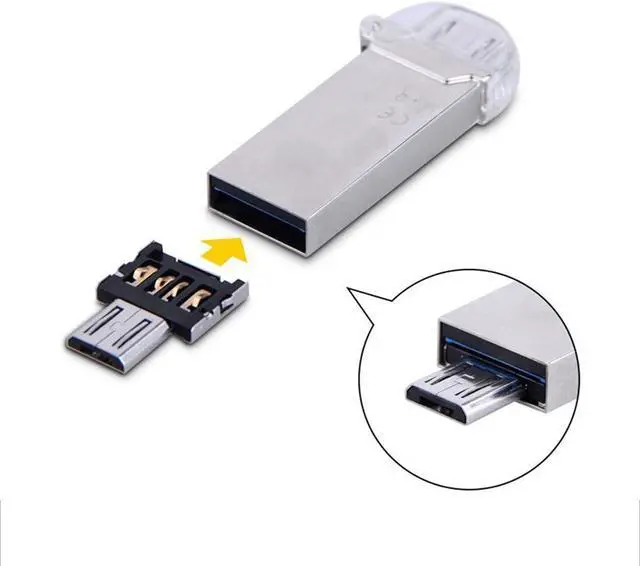 Alt view image 2 of 7 - Mini Size USB 3.0 to Micro SD SDXC TF Card Reader with Micro USB 5pin OTG Adapter for Tablet/Cell Phone