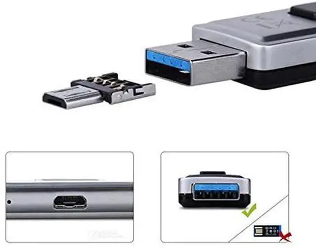 Alt view image 3 of 7 - Micro USB OTG Adapter Micro USB Male to USB 2.0 Female Ultra Mini Size Connector Adapter