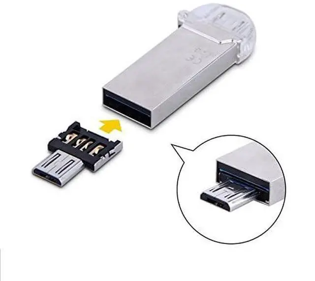 Alt view image 6 of 7 - Micro USB OTG Adapter Micro USB Male to USB 2.0 Female Ultra Mini Size Connector Adapter