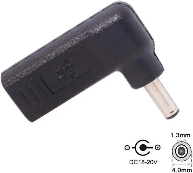 Alt view image 7 of 7 - USB 3.1 Type C USB-C Input to 65W PD Emulator Trigger 90 Degree Angled Adapter (4.0x1.3mm)