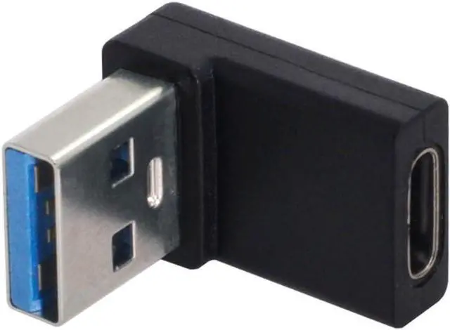 Alt view image 2 of 6 - CY USB C to USB Adapter,USB Type C Female to Type A Male Data Adapter 90 Degree UP Angled for Laptop Desktop