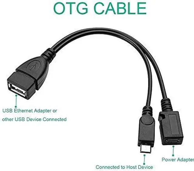Alt view image 2 of 3 - OTG Cable for Fire Stick 4K Max Lite Cube Compatible with PlayStation Classic SNES Mini - Micro USB Host OTG Adapter with Power 2-Pack