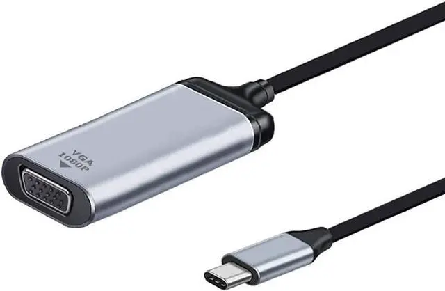 Alt view image 4 of 7 - Monitor Adapter 1080p 60hz USB C Type C Male to VGA Female Cable for Tablet & Phone & Laptop
