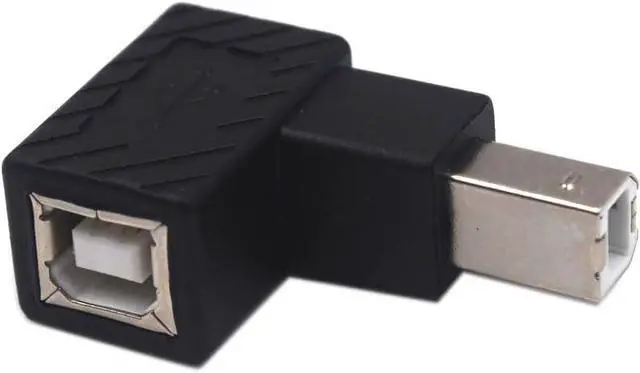 Alt view image 2 of 6 - 2 Pack USB Type B 2.0 Extender 90 Degree Up Angle USB B Male to Female Printing and Data Transferring Extension Adapter Connector for Printer  HDD (USB B & Up)