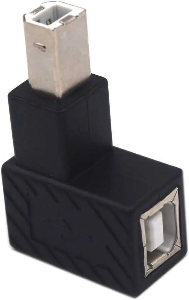Alt view image 4 of 6 - 2 Pack USB Type B 2.0 Extender 90 Degree Up Angle USB B Male to Female Printing and Data Transferring Extension Adapter Connector for Printer  HDD (USB B & Up)