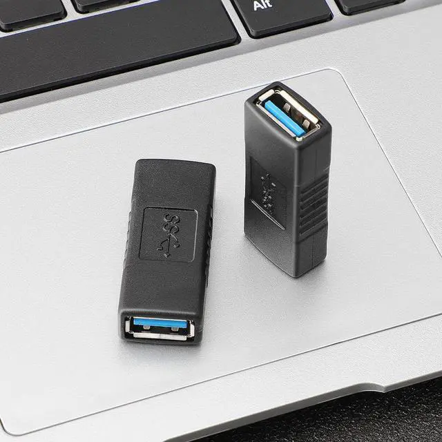 Alt view image 7 of 7 - USB 3.0 Connector Female to Female Adapter USB 3.0 Coupler Adapter Converter Bridge Extension Coupler (Pack of 3 Black)