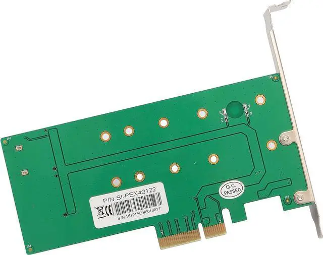 Alt view image 5 of 7 - I/O Crest M2 SSD NVME M-Key to PCI-e 3.0 x4 Adapter Card and SATA B-Key M.2 to SATA Port convertor 22110 2280 2260 2242 2230 to with Low Profile Bracket - Dual M.2 PCIe Adapter