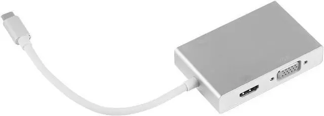 Alt view image 3 of 7 - Silver Type-c to HDMI Converter, Type-C USB OTG Adapter, Metal for Laptop Cellphone