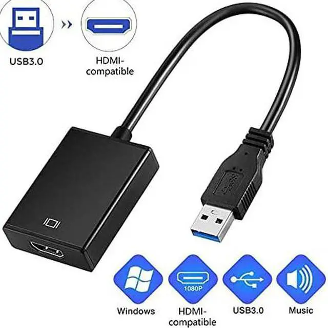 Alt view image 3 of 7 - Premium 1080P USB 3.0 to HDMI-Compatible Video Adapter Converter for Pc Tv USB 3.0 to HDMI-Compatible Adapter