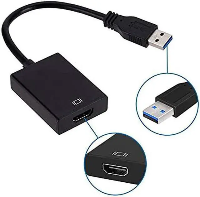 Alt view image 2 of 7 - Premium 1080P USB 3.0 to HDMI-Compatible Video Adapter Converter for Pc Tv USB 3.0 to HDMI-Compatible Adapter