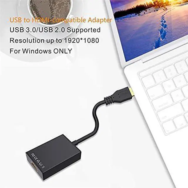 Alt view image 5 of 7 - Premium 1080P USB 3.0 to HDMI-Compatible Video Adapter Converter for Pc Tv USB 3.0 to HDMI-Compatible Adapter