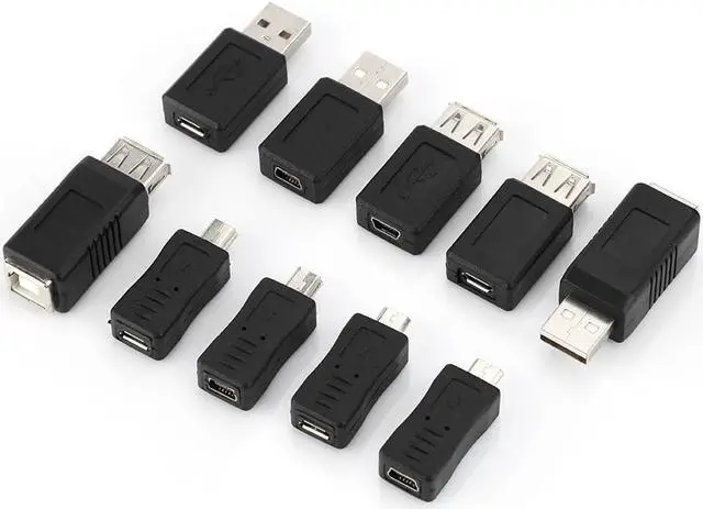 Alt view image 4 of 7 - 40 USB2.0 Adapters, Micro B M to Fem Converter, USB Coupler Connector Set for Various Devices