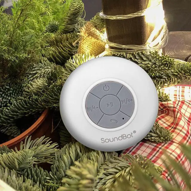 Alt view image 2 of 7 - Soundbot SB510 Water-Resistant Bluetooth Shower Speaker, Suction Cup, White