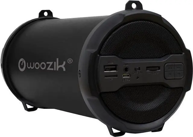 Main image of WOOZIK Rockit Go / S213 Bluetooth Speaker, Wireless Boombox Indoor/Outdoor with FM Radio,Micro SD Card, USB, AUX 3.5mm Support, Rechargeable Battery, Strap for Travel, Great for Parties! - Black