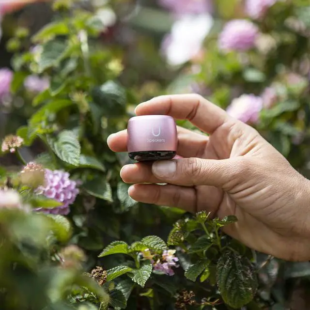 Alt view image 5 of 6 - Fashionit U Micro Bluetooth Speaker | Coin-Sized Speakers Bluetooth Wireless with Built-in Mic & Remote Shutter | Portable Rich Sound for Travel, Shower, Beach | Pink