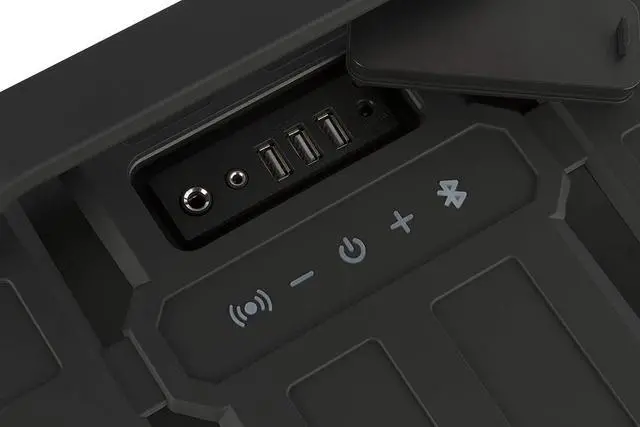 Alt view image 4 of 7 - Altec Lansing Sonic Boom - Waterproof Bluetooth Speaker with Phone Charger, IP67 Outdoor Speaker, 3 USB Charging Ports, 50 Foot Range & 20 Hours Battery Life