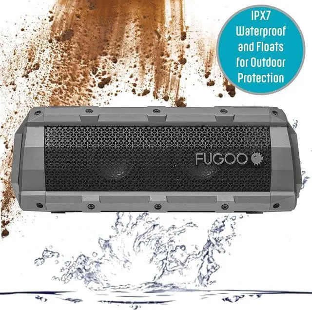 Alt view image 2 of 7 - Fugoo Element | Portable Bluetooth Speaker, 360 Audio, 60W, IPX7 Rating, Up to 40 Hours Playtime | Floats on Water | Built-in Mic  Siri/Google Now