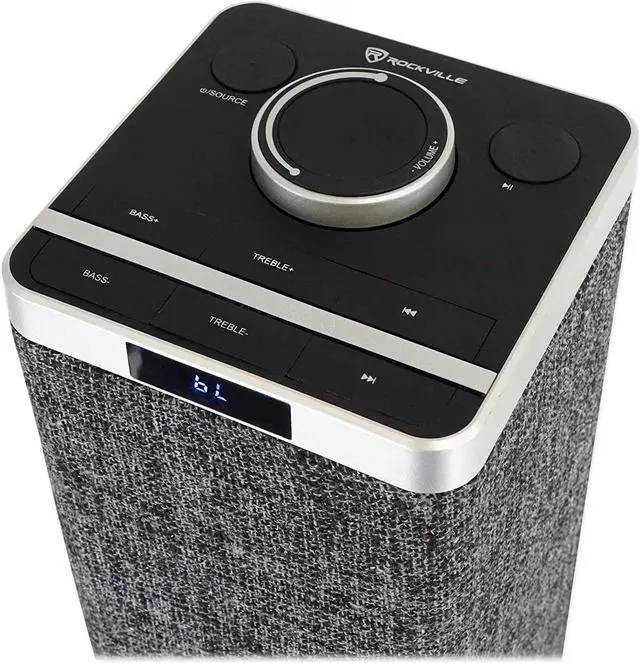 Alt view image 4 of 7 - Rockville ONE-Tower 200W Peak / 60W RMS All-in-One Tower Bluetooth Speaker System, HDMI ARC, Optical, RCA, USB Playback, for Home Theater and Music Streaming