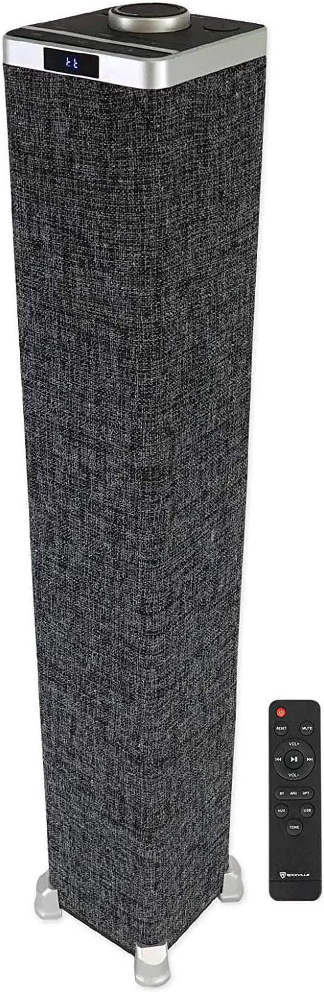 Main image of Rockville ONE-Tower 200W Peak / 60W RMS All-in-One Tower Bluetooth Speaker System, HDMI ARC, Optical, RCA, USB Playback, for Home Theater and Music Streaming