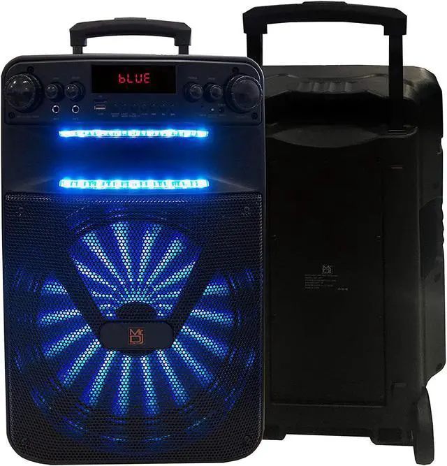 Main image of Mr. Dj ACE 15" Portable Speaker Buitl-In App Mobile, Bluetooth, FM Radio, USB/Micro SD Card, Rechargeable Battery & LED Party Light, 3500W P.M.P.O