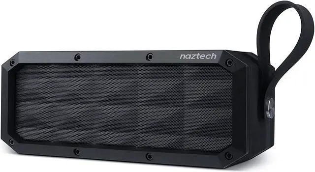 Main image of Wireless Bluetooth Speaker, Naztech Portable Indoor/Outdoor IPX6 Waterproof Speaker with Built in Mic & Speakerphone, Loud Stereo Sound, Up to 16hr Playtime for Bluetooth Enabled Devices [Black] 13896