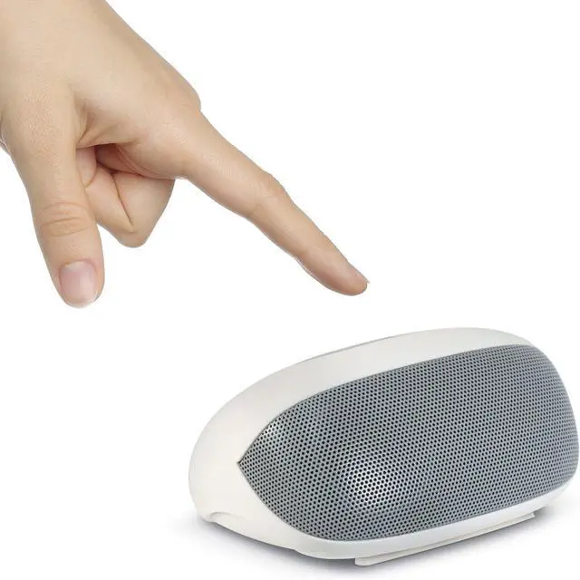 Alt view image 3 of 5 - AT&T BTS01-WH Portable Wireless Bluetooth Speaker with Mic - White