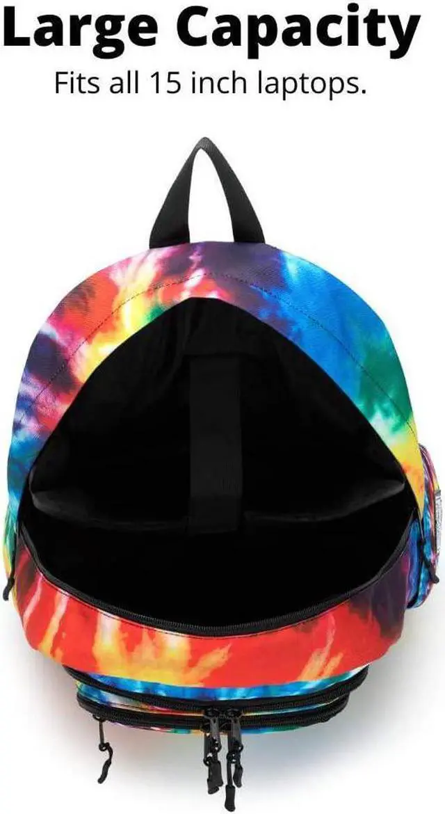 Alt view image 7 of 7 - Business Bluetooth Speaker Backpack with 20-Watt Speakers & Subwoofer for Parties/Festivals/Beach. Rechargeable, Works with iPhone & Android (Tie Dye)