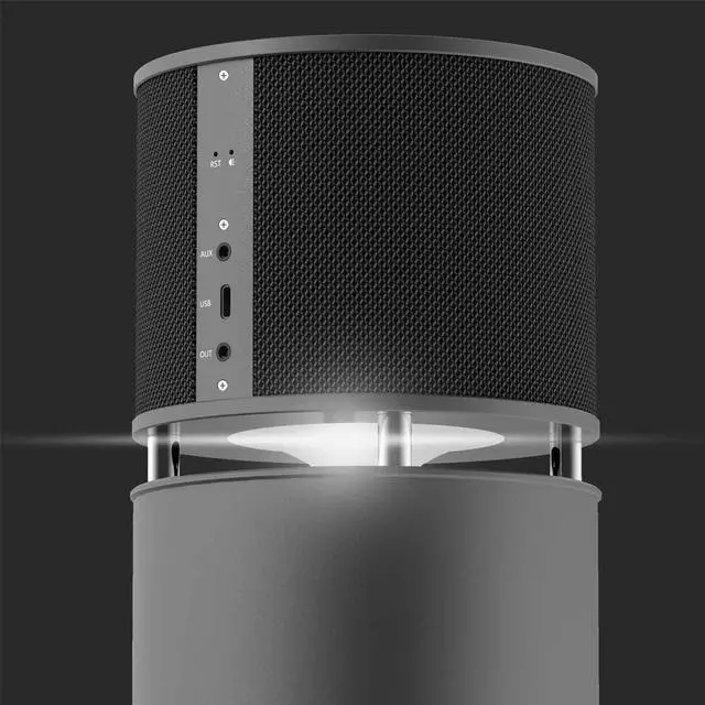 Alt view image 3 of 6 - ABRAMTEK 100W Bluetooth Speaker, E600 High Power Wireless Speaker with Super Bass Subwoofer and 360 Sound for Home Office Party Outdoor (Grey)