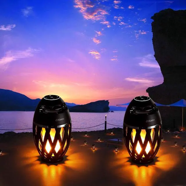 Alt view image 6 of 7 - Led Flame Speaker, Torch Atmosphere Bluetooth Speakers&Outdoor Portable Stereo Speaker with HD Audio and Enhanced Bass,LED flickers Warm Yellow Lights BT4.2 for iPhone/iPad/Android