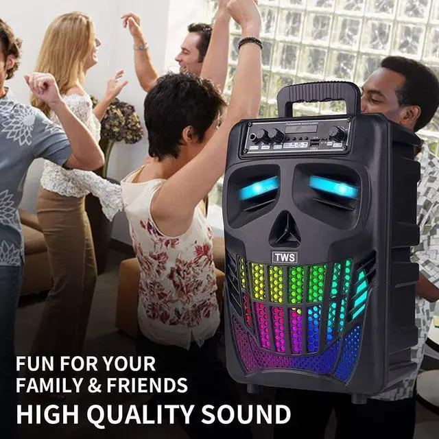 Alt view image 6 of 7 - E I F E R Cool Skull Bluetooth Speakers, Portable Wireless Speaker, Compatible with Smartphones and Tablets, Suit for Home Garden Party