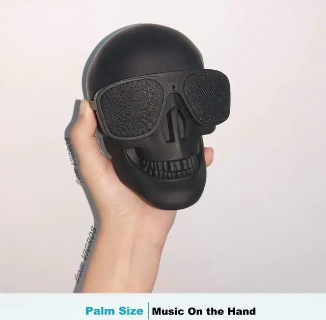 Alt view image 3 of 7 - Skull Speaker, Portable Bluetooth Speakers Unique Speaker 8W Output Bass Stereo Compatible for Desktop PC/Laptop/Mobile Phone/MP3/MP4 Player for Halloween Decorations for Gift Party