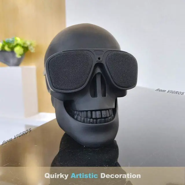Alt view image 5 of 7 - Skull Speaker, Portable Bluetooth Speakers Unique Speaker 8W Output Bass Stereo Compatible for Desktop PC/Laptop/Mobile Phone/MP3/MP4 Player for Halloween Decorations for Gift Party