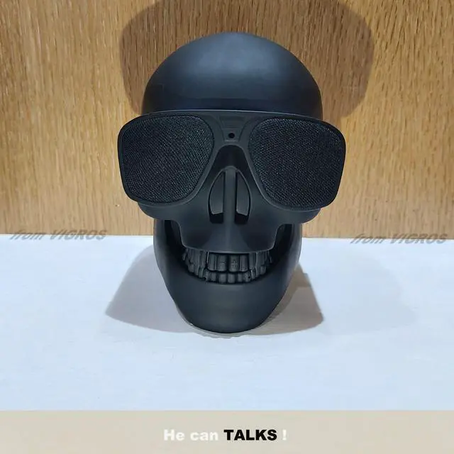 Alt view image 4 of 7 - Skull Speaker, Portable Bluetooth Speakers Unique Speaker 8W Output Bass Stereo Compatible for Desktop PC/Laptop/Mobile Phone/MP3/MP4 Player for Halloween Decorations for Gift Party