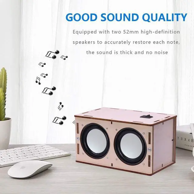Alt view image 3 of 6 - CYOEST DIY Bluetooth Speaker Box Kit Electronic Sound Amplifier - Build Your Own Portable Wood Case Bluetooth Speaker Sound - Science Experiment and STEM Learning for Kids, Teens and Adults