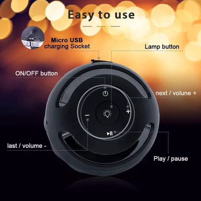 Alt view image 7 of 7 - Outdoor Bluetooth Speaker with Flame Atmosphere, Electronics Gifts for Men, Women, Cool Gadgets for Porch Garden Parties, BT5.0, 5W Stereo Sound, Waterproof Wireless Speaker with Led Torch Light