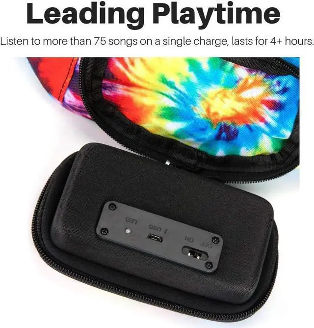 Alt view image 6 of 7 - Fannypack with Speakers. Bluetooth Fanny Pack for Parties/Festivals/Raves/Beach/Boats. Rechargeable, Works with iPhone & Android. (Tie Dye)