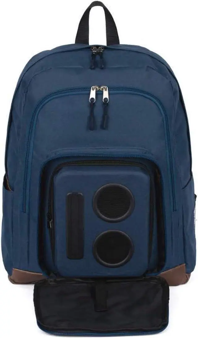 Main image of Bluetooth Speaker Backpack With 20-Watt Speakers & Subwoofer for Parties/Festivals/Beach. Works with iPhone & Android (Blue)