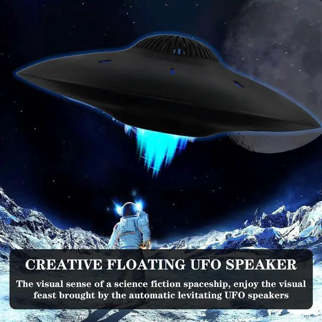 Alt view image 2 of 6 - Magnetic Levitating Bluetooth Speaker, Levitating UFO Speakers with LED Lights, 360 Degree Rotation,Wireless Floating Speakers for Home Office Decor Cool Tech Gadgets,Creative Gifts