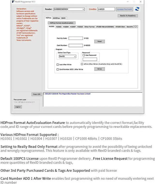 Alt view image 5 of 7 - RexID Rewritable 125KHz Blank Keyfob Tag Working with RexID Programmer for Flexible Programming of Different Custom Formats,Facility Codes,and ID Range for On-Demand Production (10Pack, White)