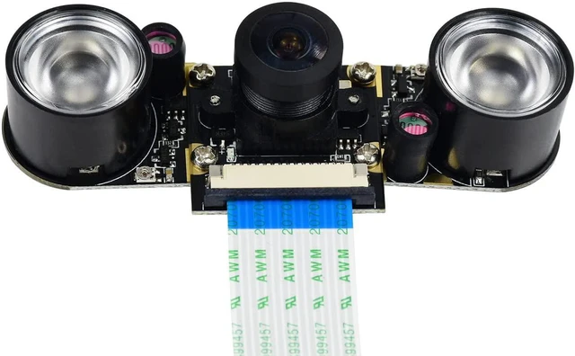 Main image of Waveshare Camera Module H Type Compatible with Raspberry Pi Fisheye Lens Wider Field of View Supports Night Vision