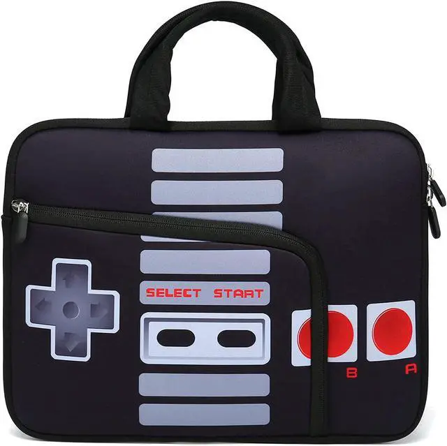 Alt view image 4 of 5 - 11.6" 12.2 inches Laptop Sleeve Chromebook Case Ultrabook Case Notebook Sleeve PC Messenger Bag Tablet Case Neoprene Handle Sleeve for Kids Men Women, Two Pockets (Games)