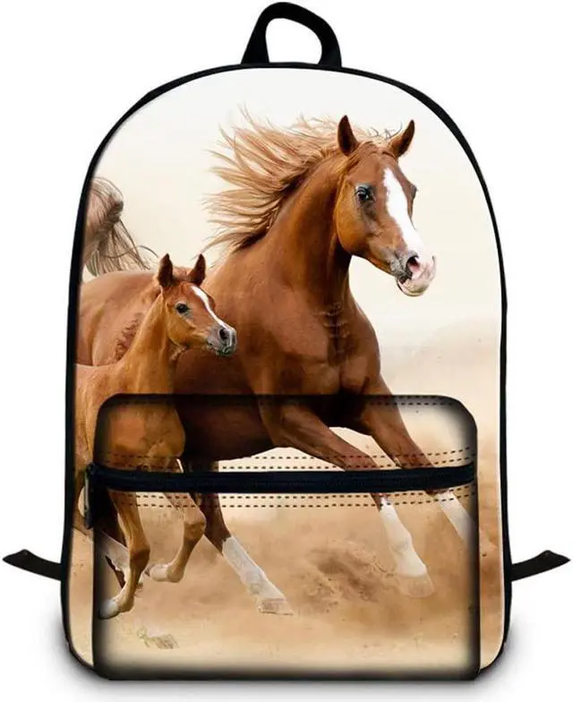 Main image of 16.5 inch Horse Laptop Backpack Children School Bookbags High Class Back Pack