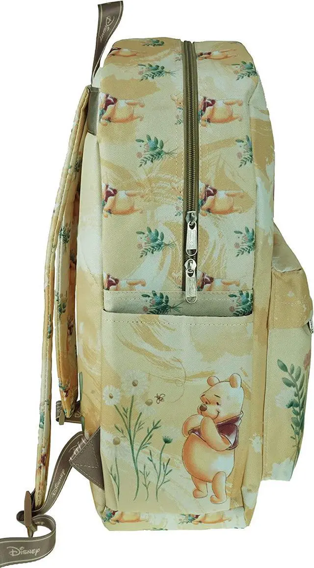 Alt view image 3 of 7 - KBNL Classic Disney Winnie The Pooh Backpack with Laptop Compartment for School, Travel, and Work, Multicolor (A22208-WTP)