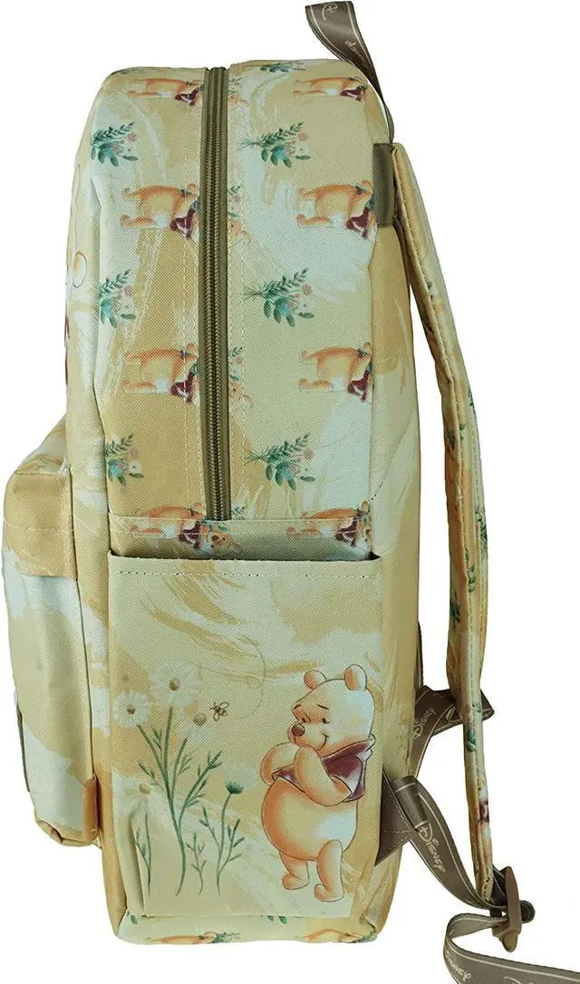 Alt view image 7 of 7 - KBNL Classic Disney Winnie The Pooh Backpack with Laptop Compartment for School, Travel, and Work, Multicolor (A22208-WTP)