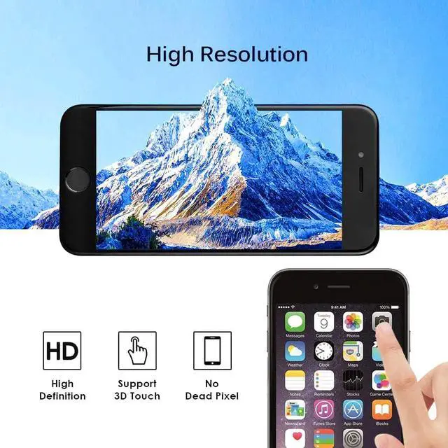 Alt view image 6 of 7 - for iPhone 6S Screen Replacement Black,LCD Touch Digitizer with Repair Tools+Screen Protector for A1633, A1688, A1700 (White)