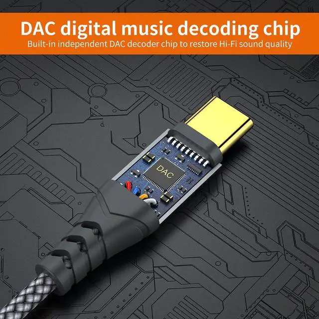 Alt view image 5 of 6 - USB C to 3.5mm Audio Aux Jack Cable (4ft) Type C to 3.5mm Headphone Car Stereo Cord Compatible with iPhone 16 Pro Max 15 Pro Max  Galaxy S24 S23 S22 S21 Note 20 Pixel 4 5 XL iPad Pro