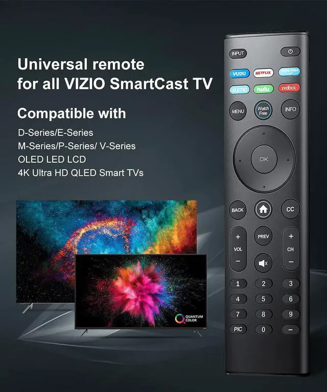 Alt view image 3 of 7 - for Vizio Smart tv Remote Replacement Compatible with vizio TV D-Series M-Series V-Series UHD LED LCD Smart TV