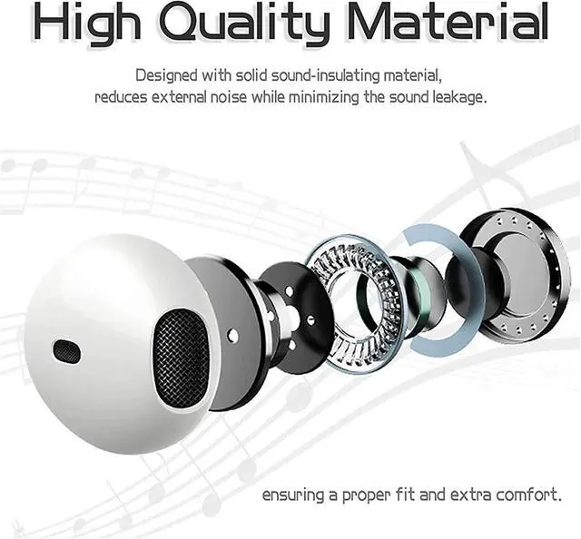 Alt view image 2 of 7 - 2 Pack Earbuds Headphones Wired Earphones with Microphone and Volume Control Compatible with iPhone 14/13/12 Pro Max/Xs Max/XR/X/8/7 Plus