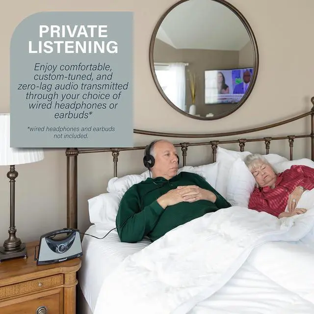 Alt view image 4 of 7 - Portable Wireless Speakers for Smart TV - Ideal for TV Watching Without The Blaring Volume - Designed for Hard of Hearing, Elderly, and Seniors - 100ft Range