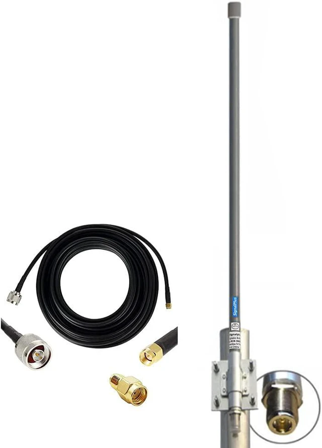 Main image of Lora Antenna for Meshtastic/Lora/Helium Gateway, 915mhz/ 10dbi/ 35.4inch/ 16.5ft RP-SMA Cable/SMA Adapter